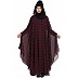 Checkered Irani kaftan with Black inner abaya Checkered Irani kaftan with Black inner abaya